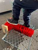 Støvlerenser Rist med 3 koste - Galvaniseret