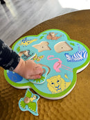 Knoppuslespil af træ med lyd - Vilde dyr - 5 dele - fra 1 år