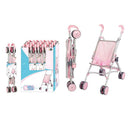 Dukkevogn - Dukkeparaplyklapvogn i metal.