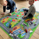 Legetæppe med vejbaner – 92x133 cm – Rebel Roads