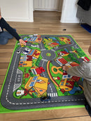 Legetæppe med vejbaner – 92x133 cm – Rebel Roads