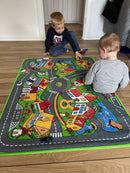Legetæppe med vejbaner – 92x133 cm – Rebel Roads