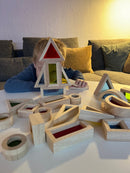 Sanseklodser - Sæt med 24 SMÅ farvede - VIGA - Fra 12 mdr.