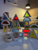 Sanseklodser - Sæt med 24 SMÅ farvede - VIGA - Fra 12 mdr.