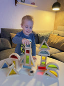 Sanseklodser - Sæt med 24 SMÅ farvede - VIGA - Fra 12 mdr.