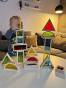 Sanseklodser - Sæt med 16 STORE farvede - VIGA - Fra 12 mdr.