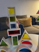 Sanseklodser - Sæt med 16 STORE farvede - VIGA - Fra 12 mdr.