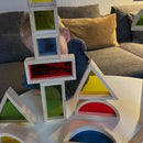 Sanseklodser - Sæt med 16 STORE farvede - VIGA - Fra 12 mdr.