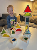 Sanseklodser - Sæt med 16 STORE farvede - VIGA - Fra 12 mdr.