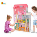 Dukkehus i træ - Til store dukker - Billede 1