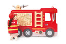 Brandbil i træ - Stor - Billede 1