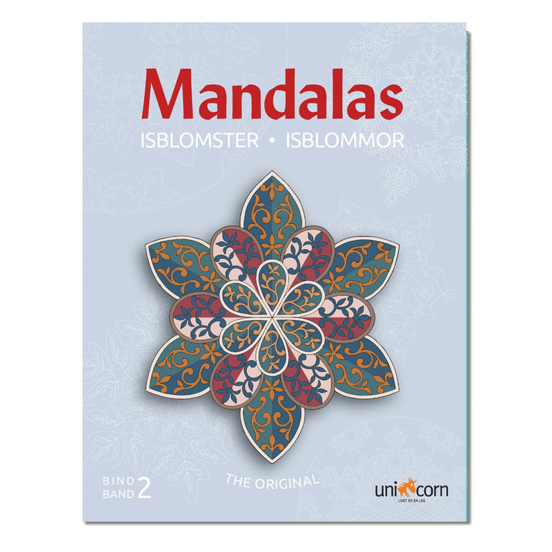 Mandalas Malebog - Isblomster (Bind 2) - 32 sider - Fra 8 år.