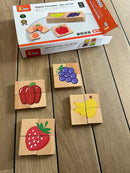 Magnettavle Pusleklodser Frugt - 32 dele - VIGA