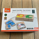 Magnettavle Pusleklodser Dyr - 32 dele - VIGA