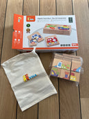 Magnettavle Pusleklodser Transport - 32 dele - VIGA