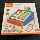 Kasseapparat i træ m. scanner & mønter - VIGA