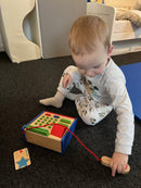 Kasseapparat i træ m. scanner & mønter - VIGA