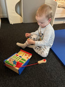 Kasseapparat i træ m. scanner & mønter - VIGA