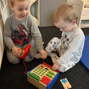 Kasseapparat i træ m. scanner & mønter - VIGA