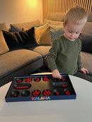 Kalaha Spil i Plast med 72 røde plastkugler