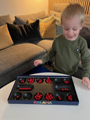 Kalaha Spil i Plast med 72 røde plastkugler