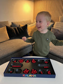 Kalaha Spil i Plast med 72 røde plastkugler