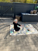 Legetæppe med by og vejbane - 1 x 1,5 meter - Vinyl - Fra 1 år.