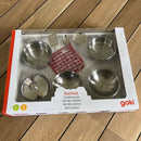 Legeservice - Grydesæt i stål - 8 dele.