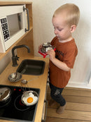 Legeservice - Grydesæt i stål - 8 dele.