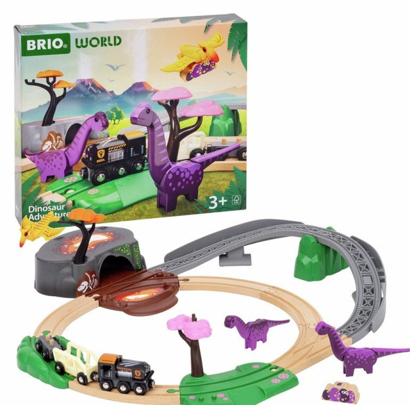 BRIO Togbanesæt med dinosaurer - Billede 1