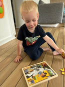 Nathan træpuslespil - Sæt med 4 stk - Min dag - fra 3 år.