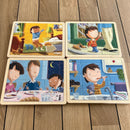 Nathan træpuslespil - Sæt med 4 stk - Min dag - fra 3 år.