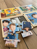 Nathan træpuslespil - Sæt med 4 stk - Min dag - fra 3 år.