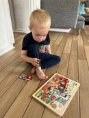 Nathan træpuslespil - Sæt med 4 stk - Min Skoledag - fra 3 år.