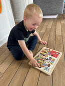 Nathan træpuslespil - Sæt med 4 stk - Min Skoledag - fra 3 år.