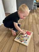 Nathan træpuslespil - Sæt med 4 stk - Min Skoledag - fra 3 år.