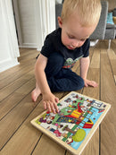 Nathan træpuslespil - Sæt med 4 stk - Min Skoledag - fra 3 år.