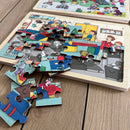 Nathan træpuslespil - Sæt med 4 stk - Min Skoledag - fra 3 år.