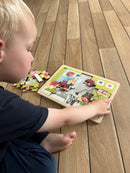 Nathan træpuslespil - Sæt med 4 stk - Rengøring - fra 3 år.