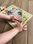 Nathan træpuslespil - Sæt med 4 stk - Rengøring - fra 3 år.