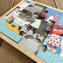 Nathan træpuslespil - Sæt med 4 stk - Rengøring - fra 3 år.