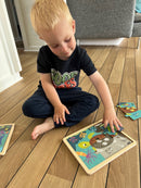 Nathan træpuslespil - Sæt med 4 stk - Havdyr