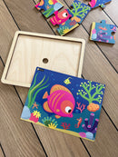 Nathan træpuslespil - Sæt med 4 stk - Havdyr