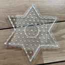 Hama Maxi Perleplade - Stjerne 14,5 x 15,5 cm - Gennemsigtig (8222TR)