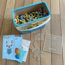 Hama Perler Maxi 3000 stk + 3 stiftplader i Blå Spand (8805)