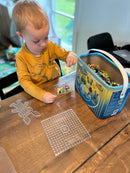 Hama Perler Maxi 3000 stk + 3 stiftplader i Blå Spand (8805)