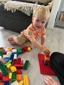 BiOBUDDi Byggeplade i Bioplast - Rød - 1 stk.