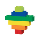 Hubelino - Farvede Byggeklodser - 120 dele