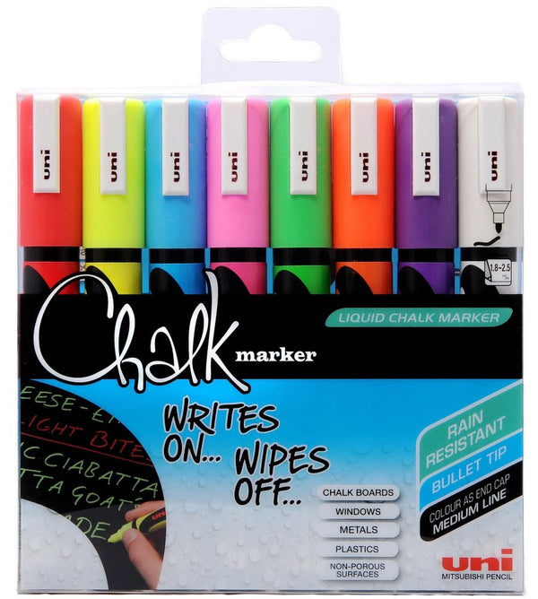 Uni Chalkmarker PWE-5M Normal 8 stk. - Billede 1