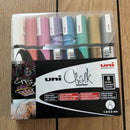 Uni Chalkmarker PWE-5M Metallic 8 stk.